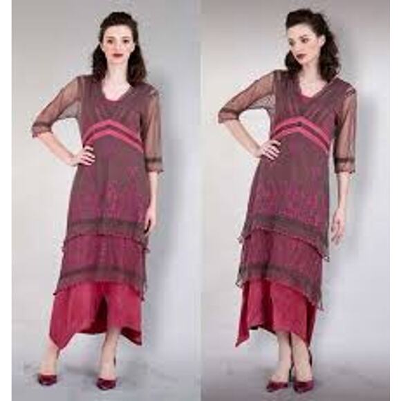 Nataya Titanic Tea Party Vintage Inspired 1920s Dress - Size Med - Picture 1 of 8